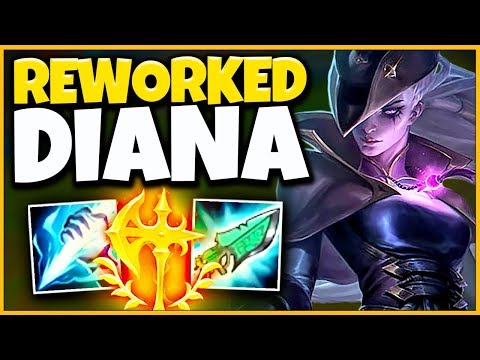 *NEW REWORK* DIANA IS AN AP JUNGLER NOW (INSANE ONE-SHOTS) - League of Legends