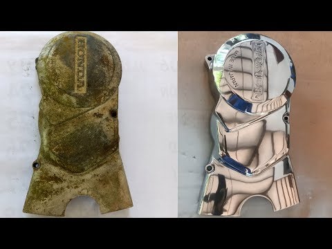 Engine Side Housing Buffing - CD 90 Benly Side housing polishing