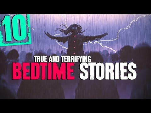 10 SCARY Bedtime Stories with Rain Sound Effects and Thunderstorm Sounds