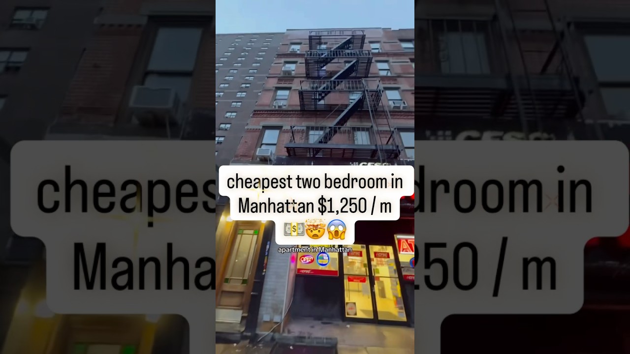 Cheapest 2 Bedroom Apartment in Manhattan 🗽 Only $1,250/Month | Affordable NYC Apartment Tour #nyc