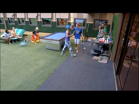 BB16 8/04 6:17pm - Zach & Cody, then Zach & Frankie Play Pool, Zach Wins for the First Time