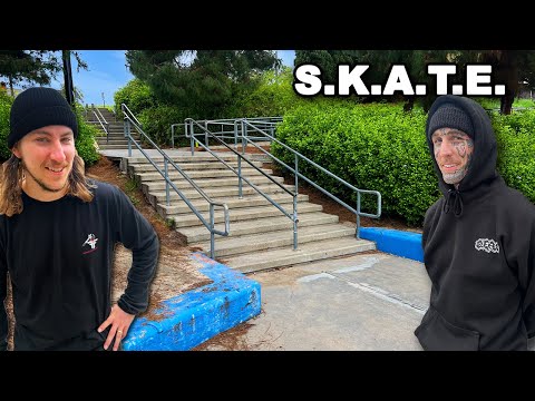 Game of Skate Down a 10 Stair!