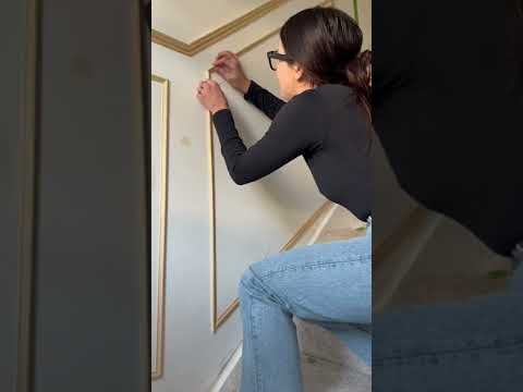 DIY Stair Paneling 🤩 #diy #diyideas #homerenovation #lifehacks