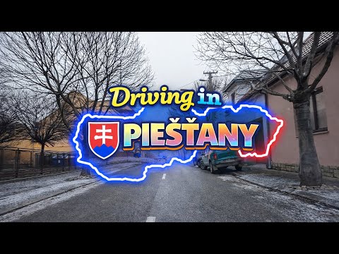 Driving in Piešťany, Slovakia - Scenic Drive - 4K Video