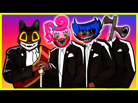 Siren Head & Mommy Long Legs & Huggy Wuggy & Cartoon Cat   Coffin Dance Meme COVER