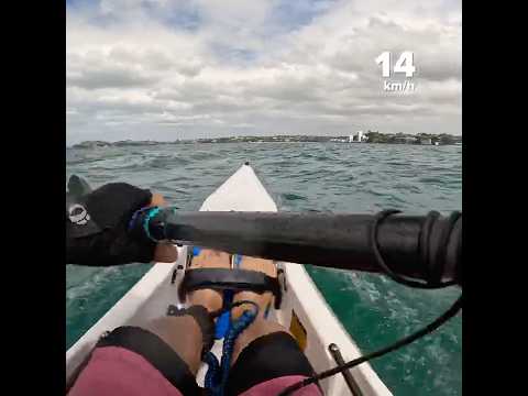 Choppy water #surfski #roughsea #paddler #newzealand