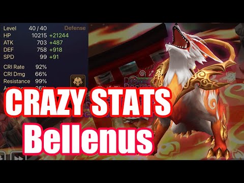 【Summoners War | Curry's RTA】CRAZY STATS Bellenus, hyper tanky and high resistance!