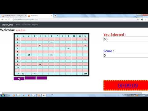 Math Game Project PHP MYSQL Javascript | By Pankaj Panjwani
