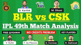 RCB vs CSK Dream11 Team | BLR vs CSK Dream11 Prediction | IPL 2022 Match | RCB vs CSK Dream11 Today
