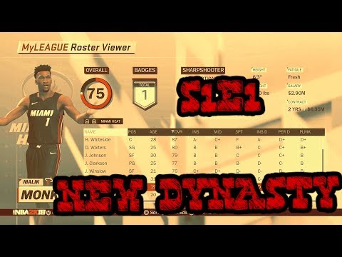 NBA 2k18 My League Ep 1 { Miami New Dynasty }