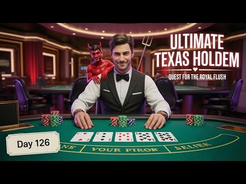 Will TODAY Be The Day I Get A ROYAL FLUSH In Ultimate Texas Holdem? - Day 126 of the Quest