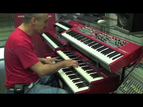 CLAVIA NORD STAGE 2 + NORD C2 ORGAN mixing them together example 1