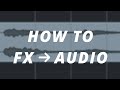 How To Turn FX Channels Into Audio Signals Cubase Tutorial