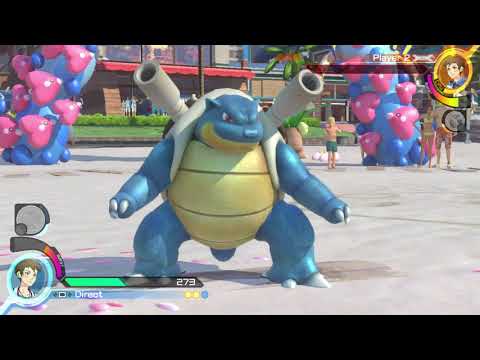 Pokkén Tournament DX - Blastoise Gameplay with Mew (Direct-Feed Switch Footage)