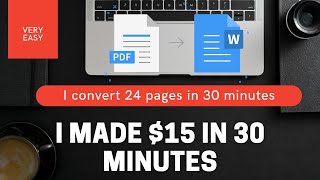 How To Convert PDF To Word | Easy way to convert PDF Into Word | Upwork Tutorial For Beginners