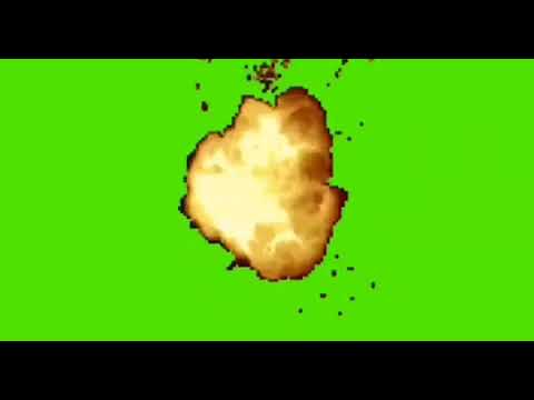 greenscreen low quality explosion + sound effects