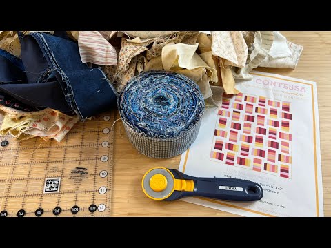 SIMPLE CONTESSA QUILT pattern uses 2 1/2 in STRIPS!  19th in our series to use leftover fabrics!