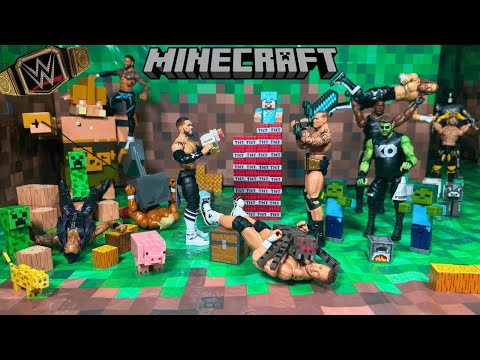 WWE Minecraft 10 Man Elimination Action Figure Match