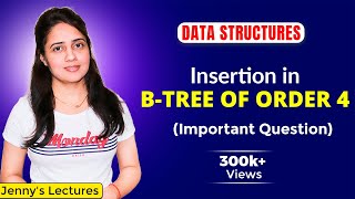 5.27 Insertion in B-Tree of Order 4 (Data Structure)