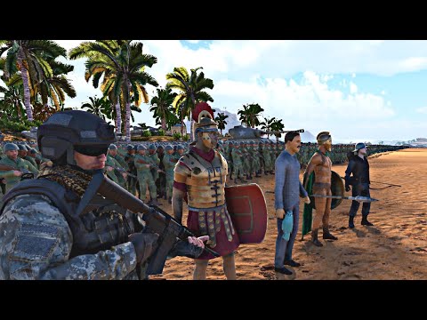 SHIELD team & SPECIAL FORCES team ATTACKED by 2.000.000 ORCS - Epic Battle Simulator 2 - UEBS 2