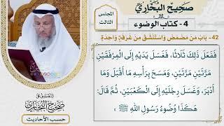 [191] حديث عبد الله بن زيد في وصف وضوء النبي وفيه أنه أفرغ [باب من مضمض واستنشق من غرفة واحدة]