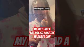 When she's mad, the massage gun fixes everything 😂 #massagegun #couples #comedy