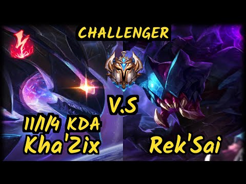 MRDS TynX (KHA'ZIX) vs REK'SAI - 11/1/4 KDA JUNGLE CHALLENGER GAMEPLAY - EUW