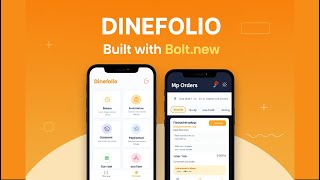 How to build a modern food ordering mobile application (Dinefolio) without coding using Bolt.new