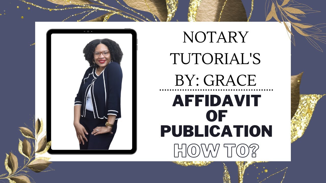How To Complete An Affidavit of Publication - Adult Name Change