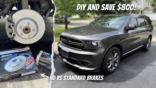 How to Change 2014-2020 Dodge Durango RT Front Brakes | HD vs Regular Brake Rotors