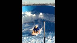 Granny catches the wave at Hurricane Harbor