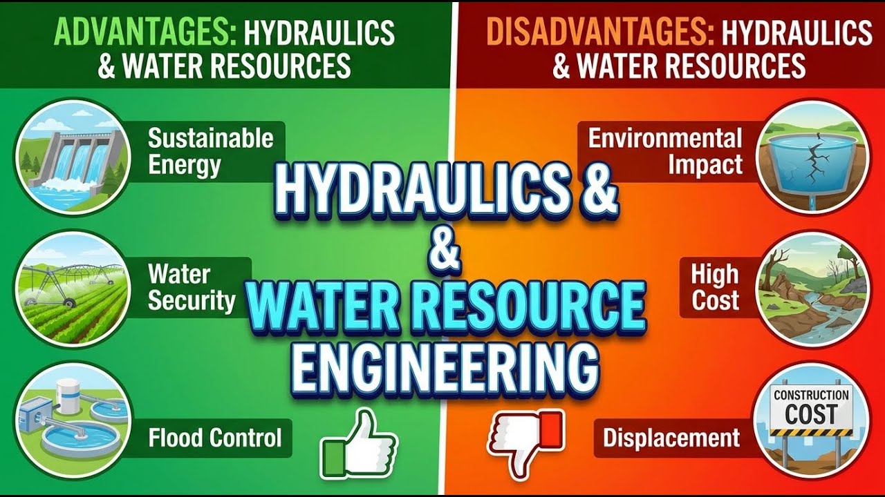 Advantages and Disadvantages of Hydraulics and Water Resource Engineering