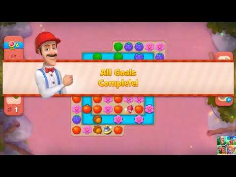 Gardenscapes Hard Level 87 -13 Moves