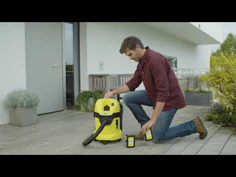 Kärcher Akumuliatorinis dulkių siurblys Kärcher WD 3 Battery Set 36V, pilnas komplektas video