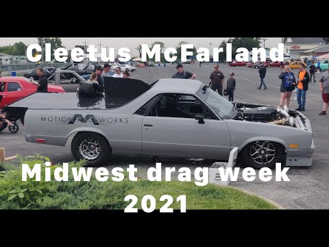 Cleetus McFarland pass #2 in Mullet Midwest drag week. Day 1.