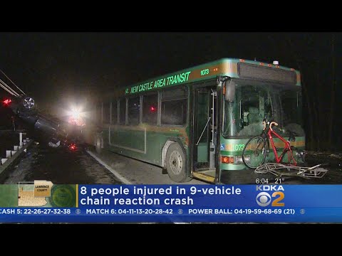 8 Injured In 9-Vehicle Chain Reaction Crash In Slippery Rock Twp.