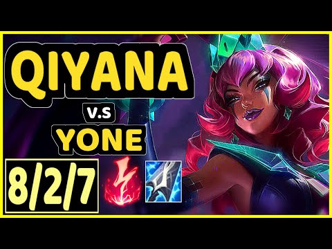 QIYANA vs YONE - 8/2/7 KDA MID GAMEPLAY - EUW Ranked GRANDMASTER