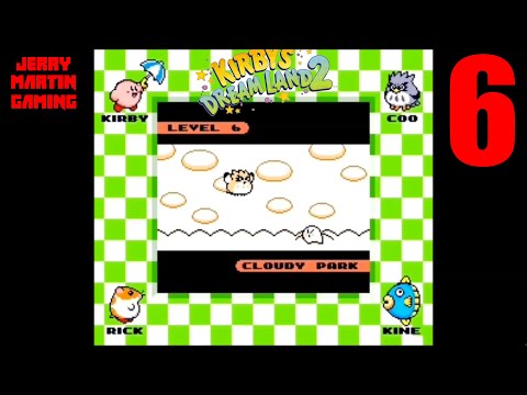 Kirby's Dream Land 2 100% Walkthrough Part 6: Cloudy Park