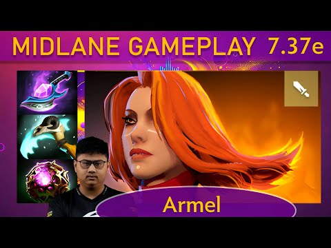💰 7.37e Armel Lina |K+A-D - 25 KP - 69%| 900+ GPM! Mid Gameplay - Dota 2 Top MMR