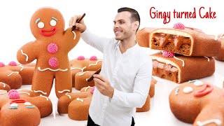 הפכתי איש ג'ינג'ר לעוגה!