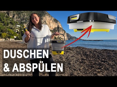 The perfect shower and cleaner for campers and Tesla campers: Kärcher OC3 FOLDABLE