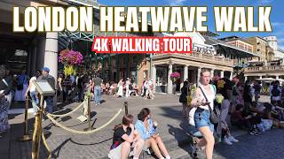 London Heatwave Walk: West End to Southbank | 4K Walking Tour with Captions