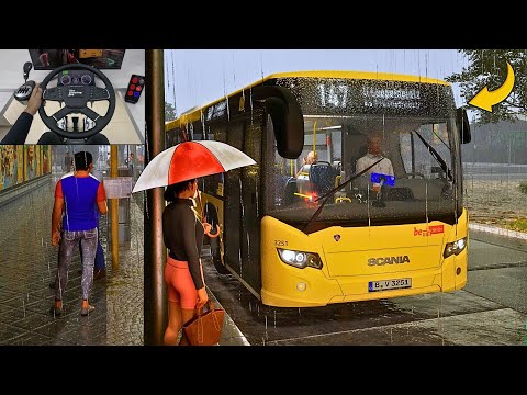 The Bus - Most Realistic Heavy Rain Bus Ride | Steering Wheel Gameplay