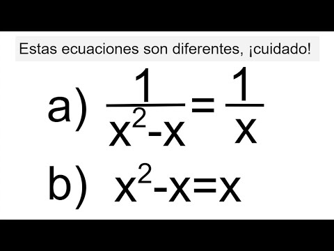 DIFERENCIAS ENTRE ESTAS ECUACIONES QUE PARECEN IGUALES. Álgebra Básica