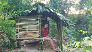 Beautiful Girl Build Bamboo House Very Nice- Awesome Building Skill