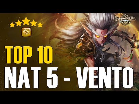 TOP 10 Melhores Nat 5 de Vento | Summoners War