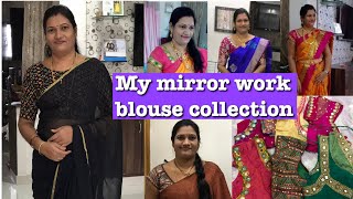 latest mirror work blouse designs//mirror work blouses for pattu sarees//maggam mirror work blouses