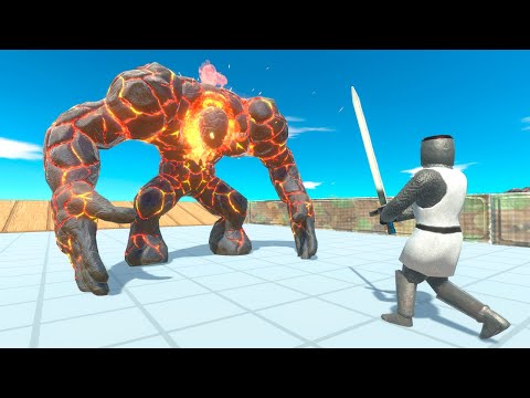 Lava Golem Death Run - Animal Revolt Battle Simulator