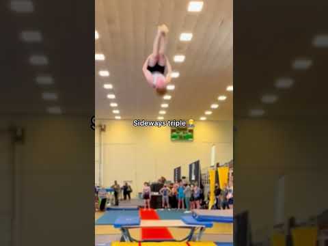 Had coach stressing hard😂 #gymnastics #gymnasticssaves #flips #sports #trampoline #fails #olympics