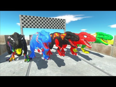 Who Can Run Away The Giant Mouth Trex - Jurassic World Evolution 2 - Animal Revolt Battle Simulator